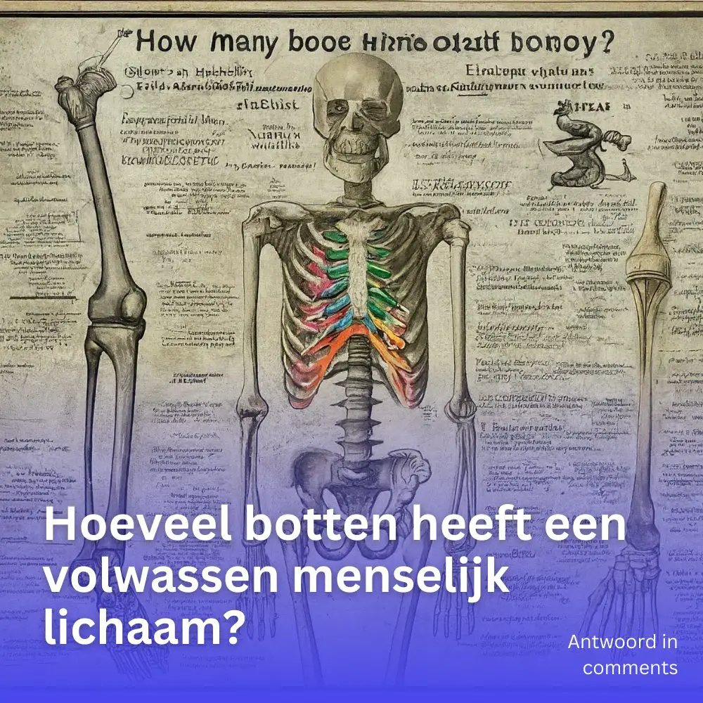 Hoeveel botten heeft een volwassen menselijk lichaam?